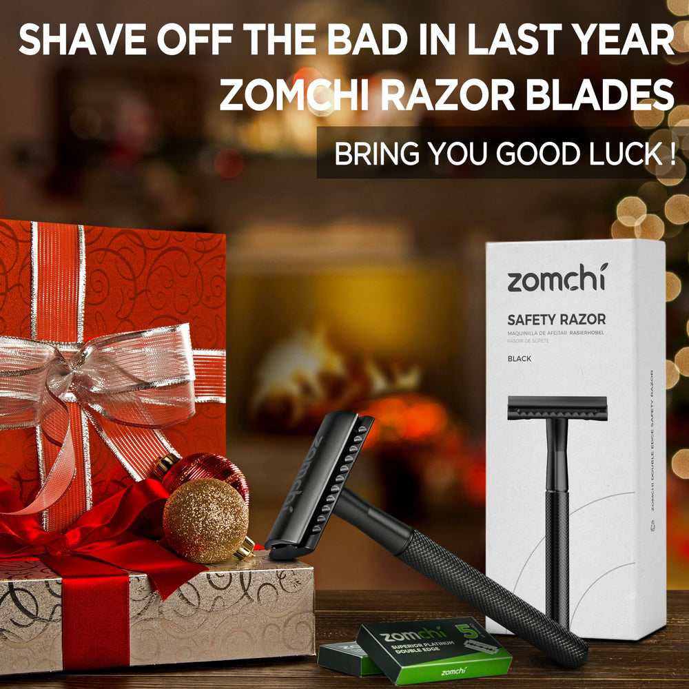 ZOMCHI safety razor with replaceable blades enables cost-effective long-term use.