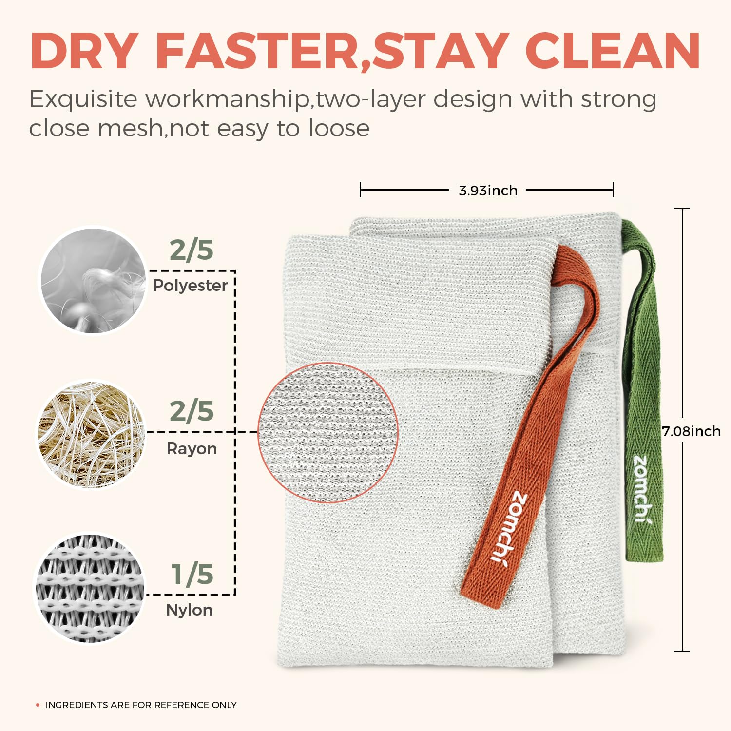 ZOMCHI soap bags dry storage keeps the bathroom tidy.