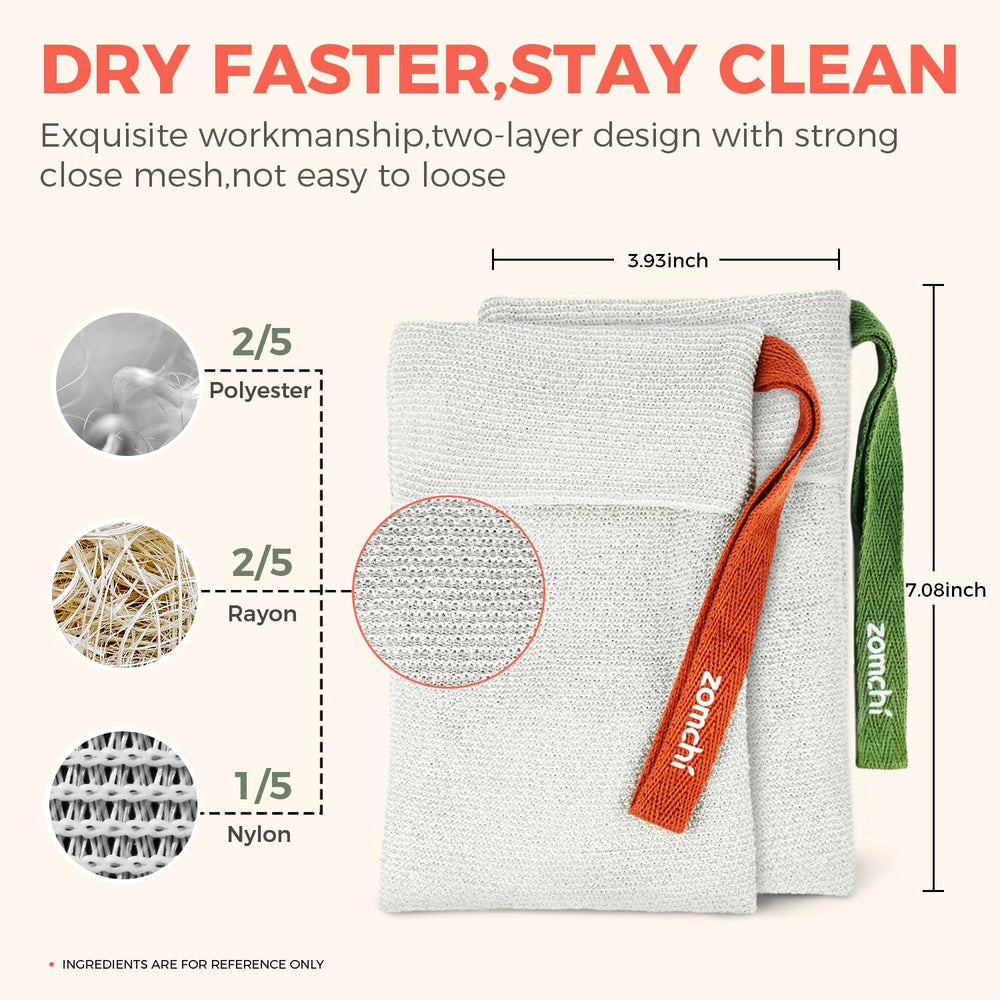 ZOMCHI soap bags dry storage keeps the bathroom tidy.