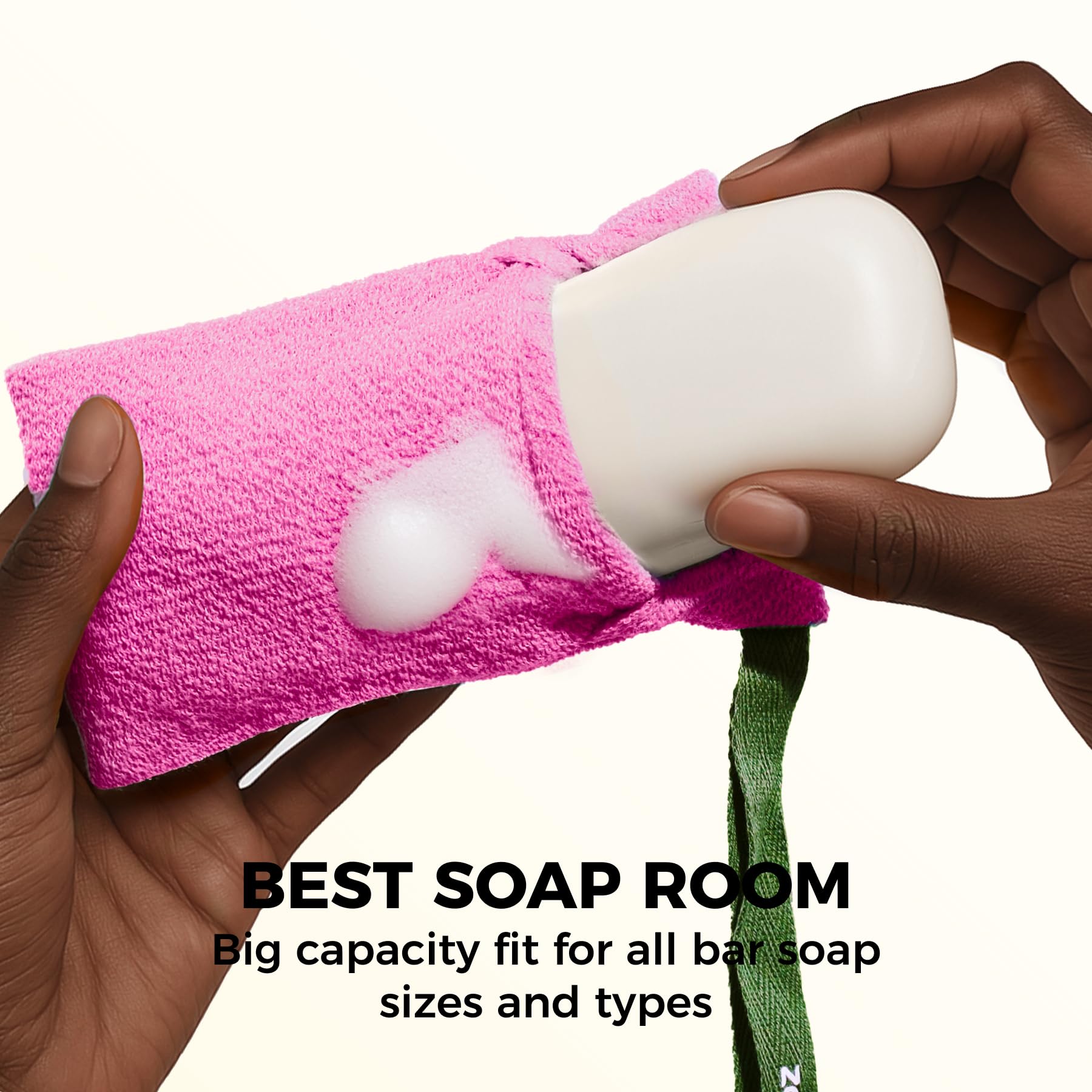 ZOMCHI rough exfoliation pocket delivers vigorous scrub for feet and elbows.