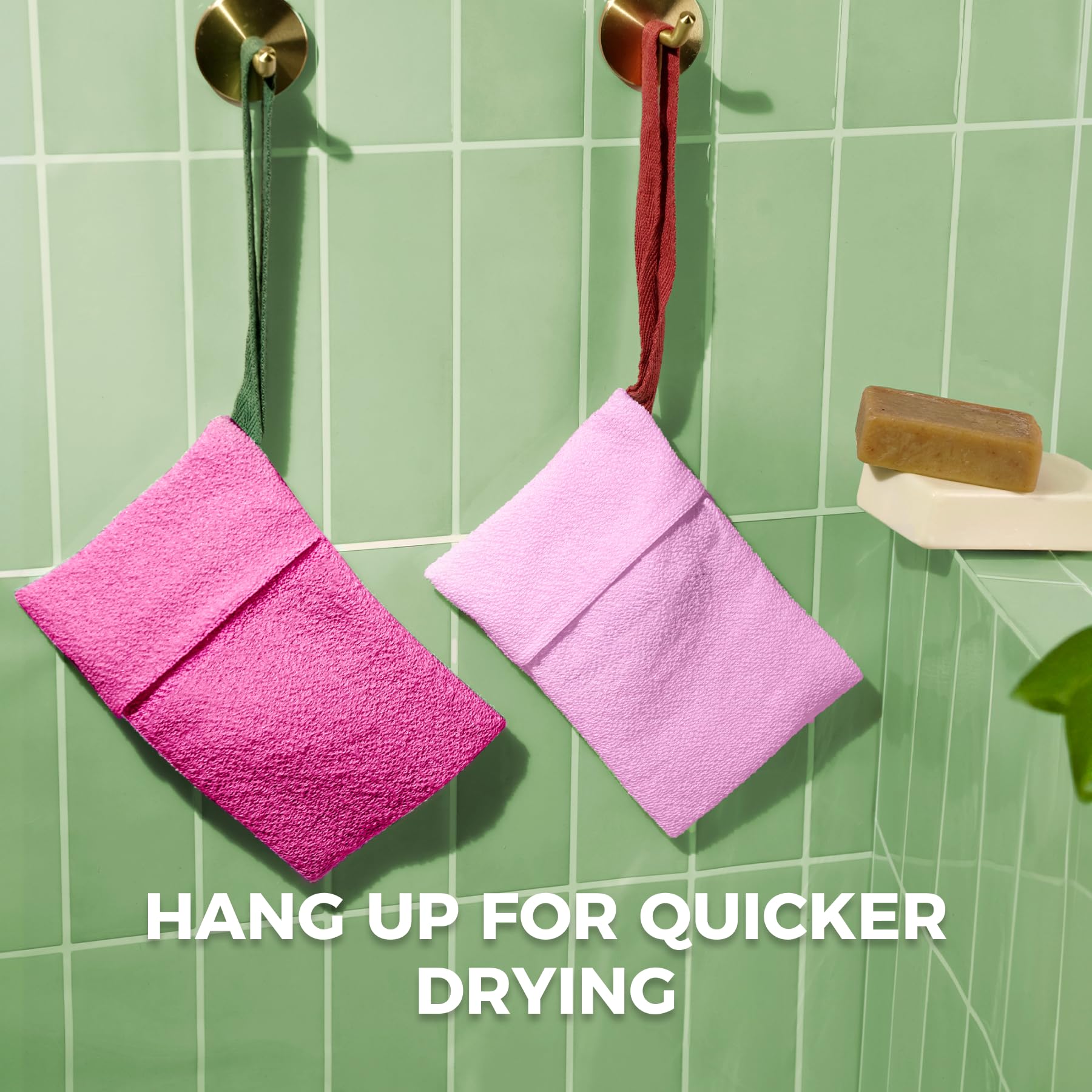 ZOMCHI two-piece pink pack helps save soap and reduce waste.