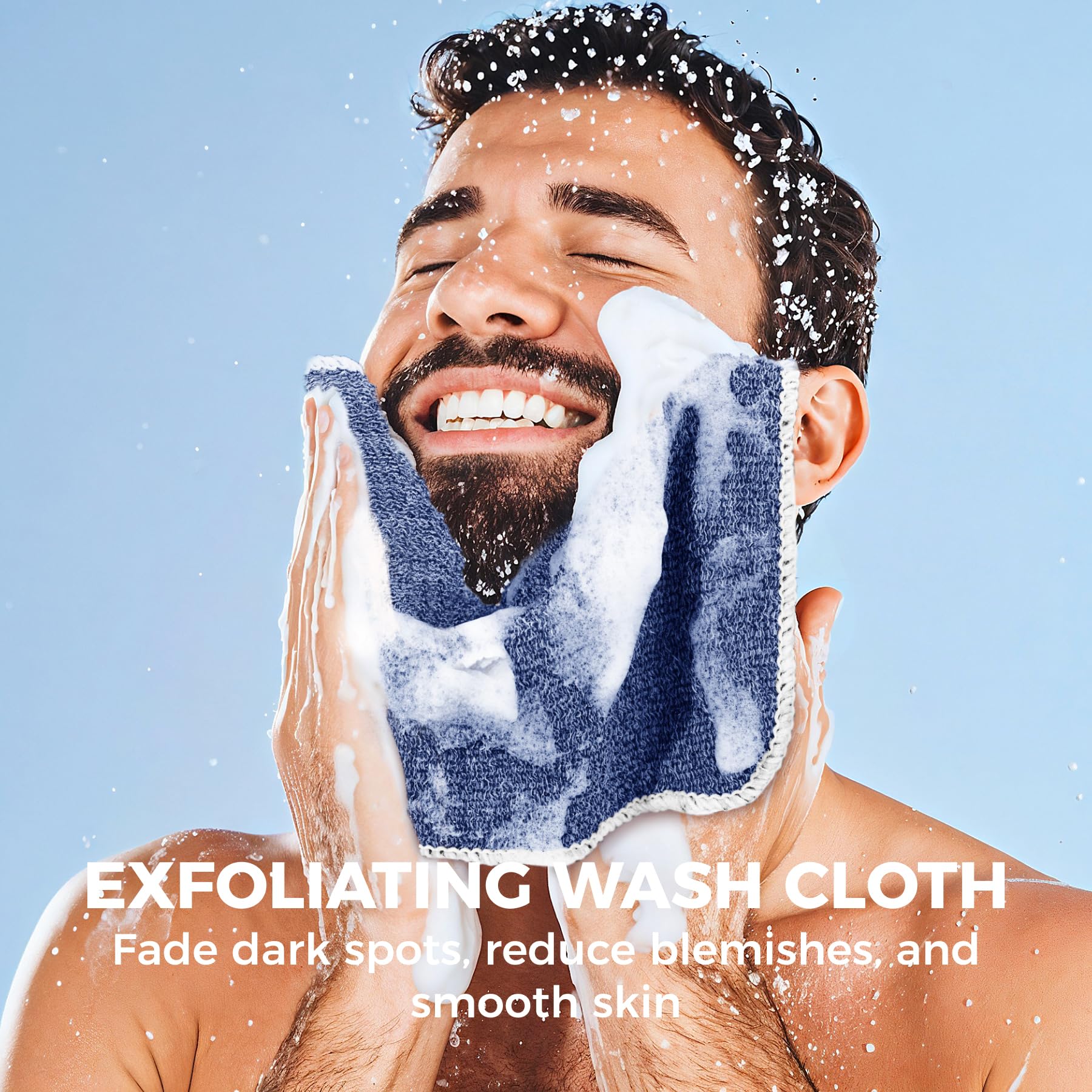 ZOMCHI washcloth rich lather with minimal soap for efficient cleansing.