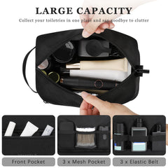 ZOMFELT Toiletry Bag spacious compartments for skincare and accessories.