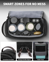 ZOMFELT Toiletry Bag waxed water-resistant canvas protects contents on trips