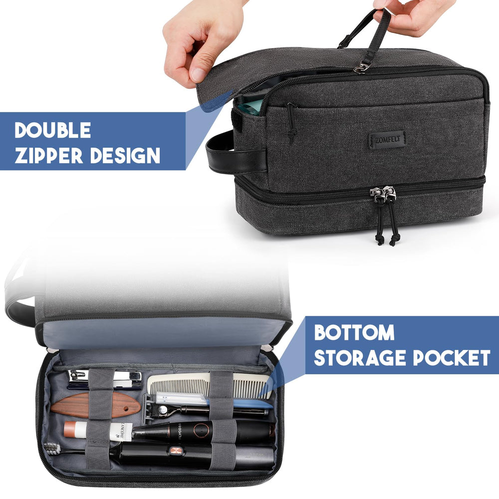 ZOMFELT water-resistant canvas bag cleans easily after travel or spills.