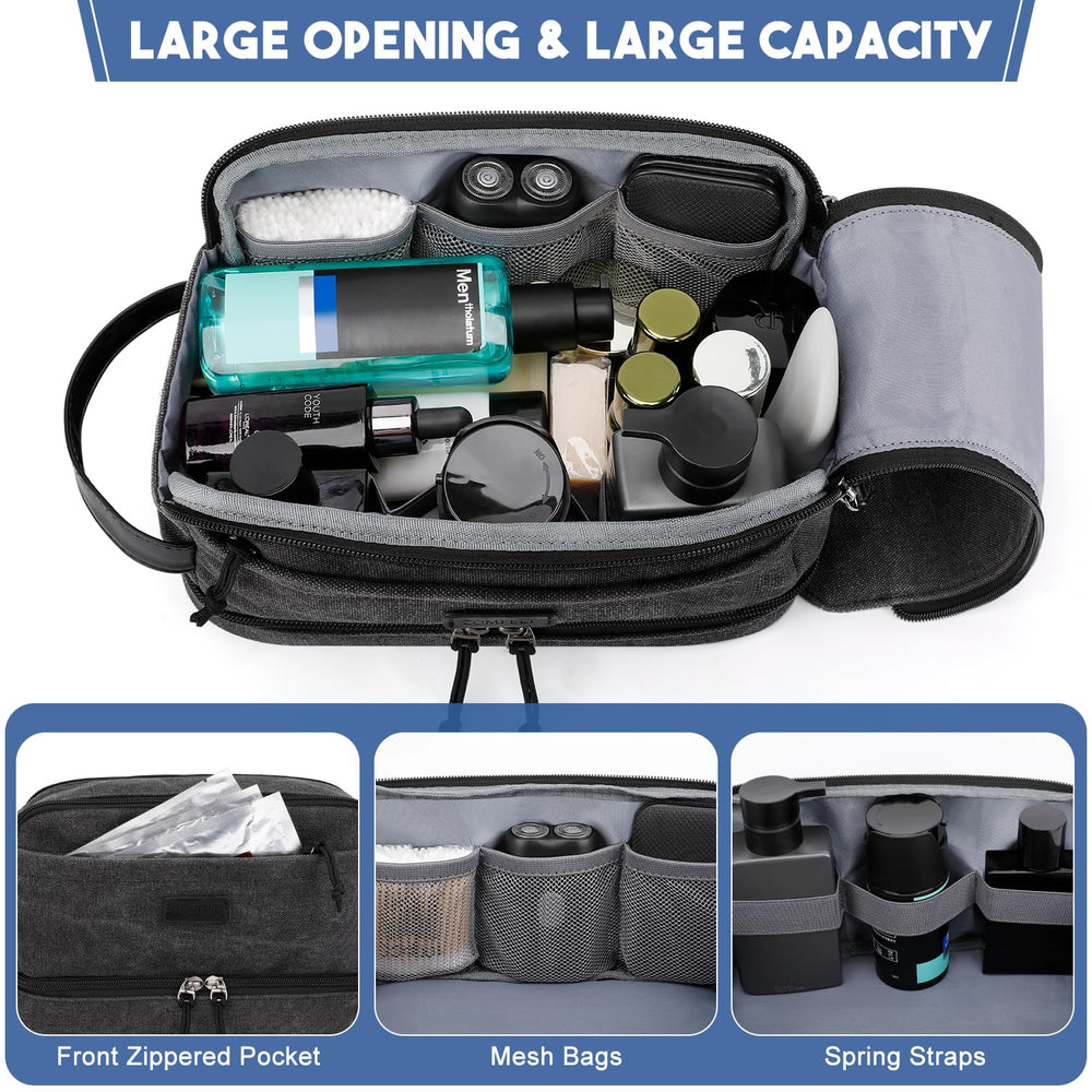 ZOMFELT wide-opening zipper for quick packing and unpacking access.
