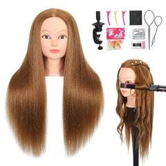 ZOMOI mannequin head with 80% real human hair enables authentic styling practice.