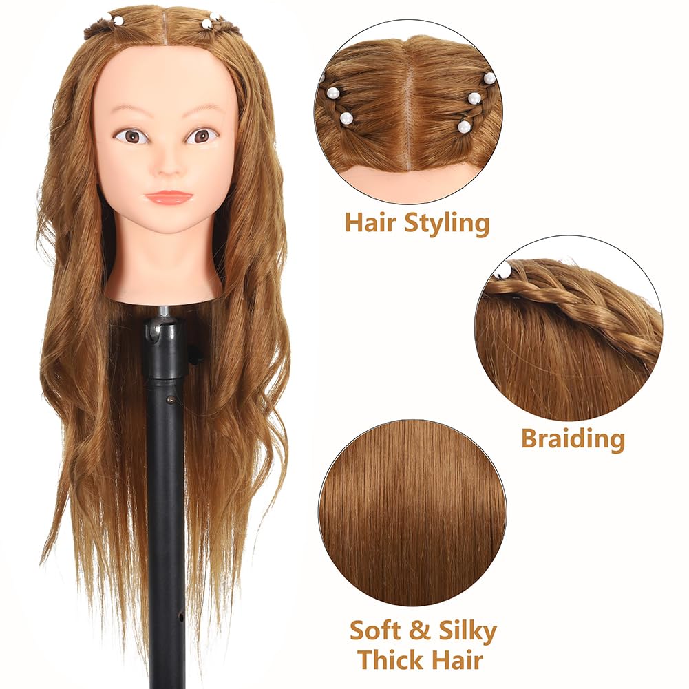 ZOMOI mannequin head length 26-28 inches shown for proportionate styling demos.
