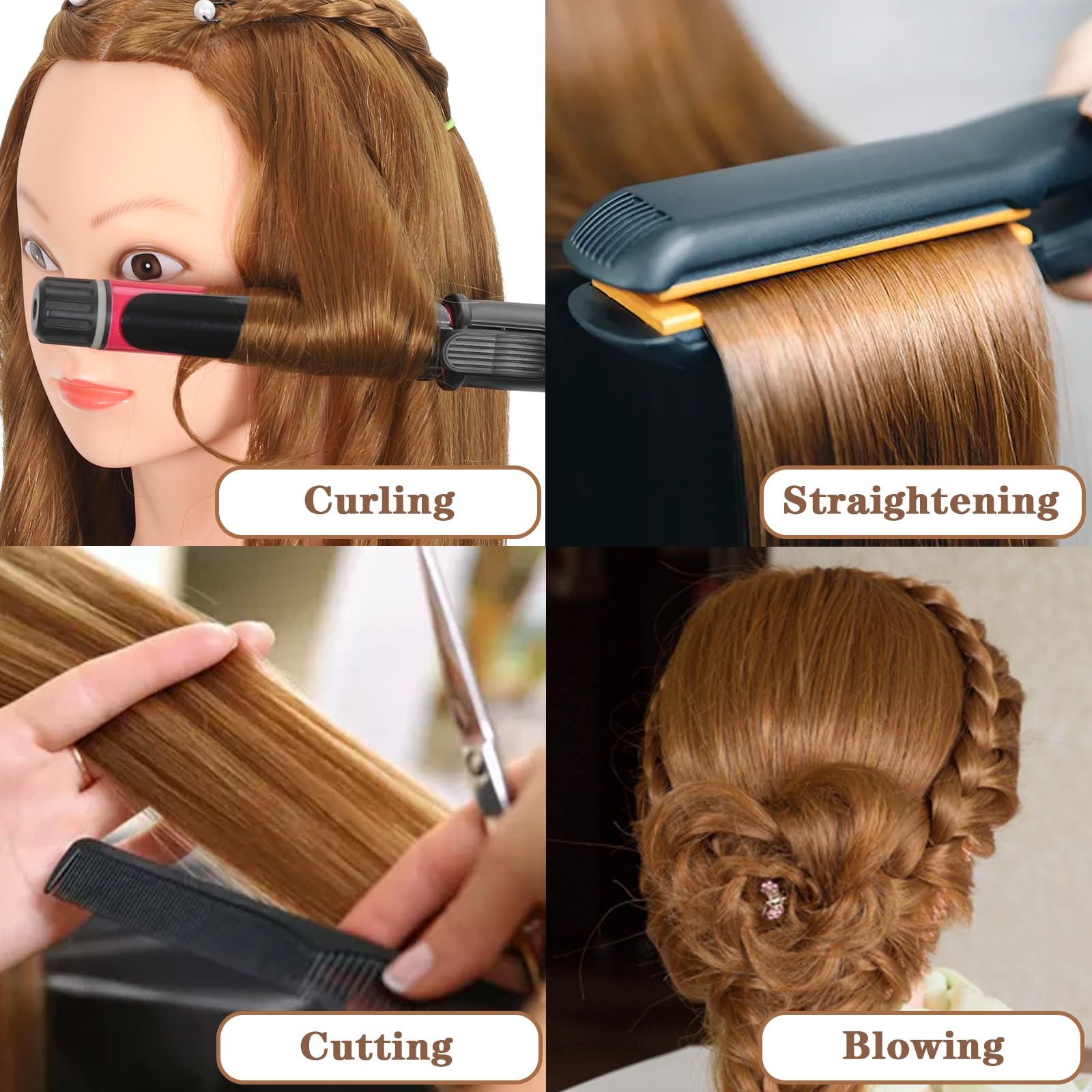 ZOMOI mannequin head with table clamp stand provides stable practice sessions.