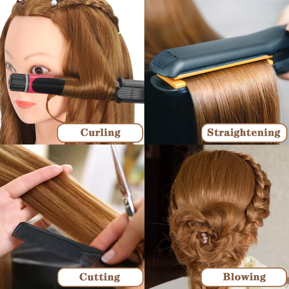 ZOMOI mannequin head with table clamp stand provides stable practice sessions.