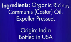 Zongle Therapeutics Cold-Pressed Castor Oil shown in a glass bottle emphasizes freshness and purity.