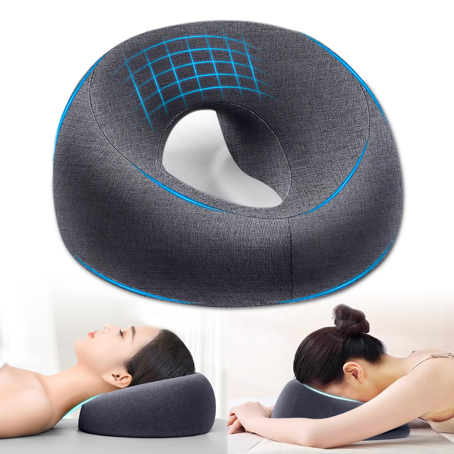 Zonngoo Face Down Pillow: comfort with hollow breathing zone for face-down sleep