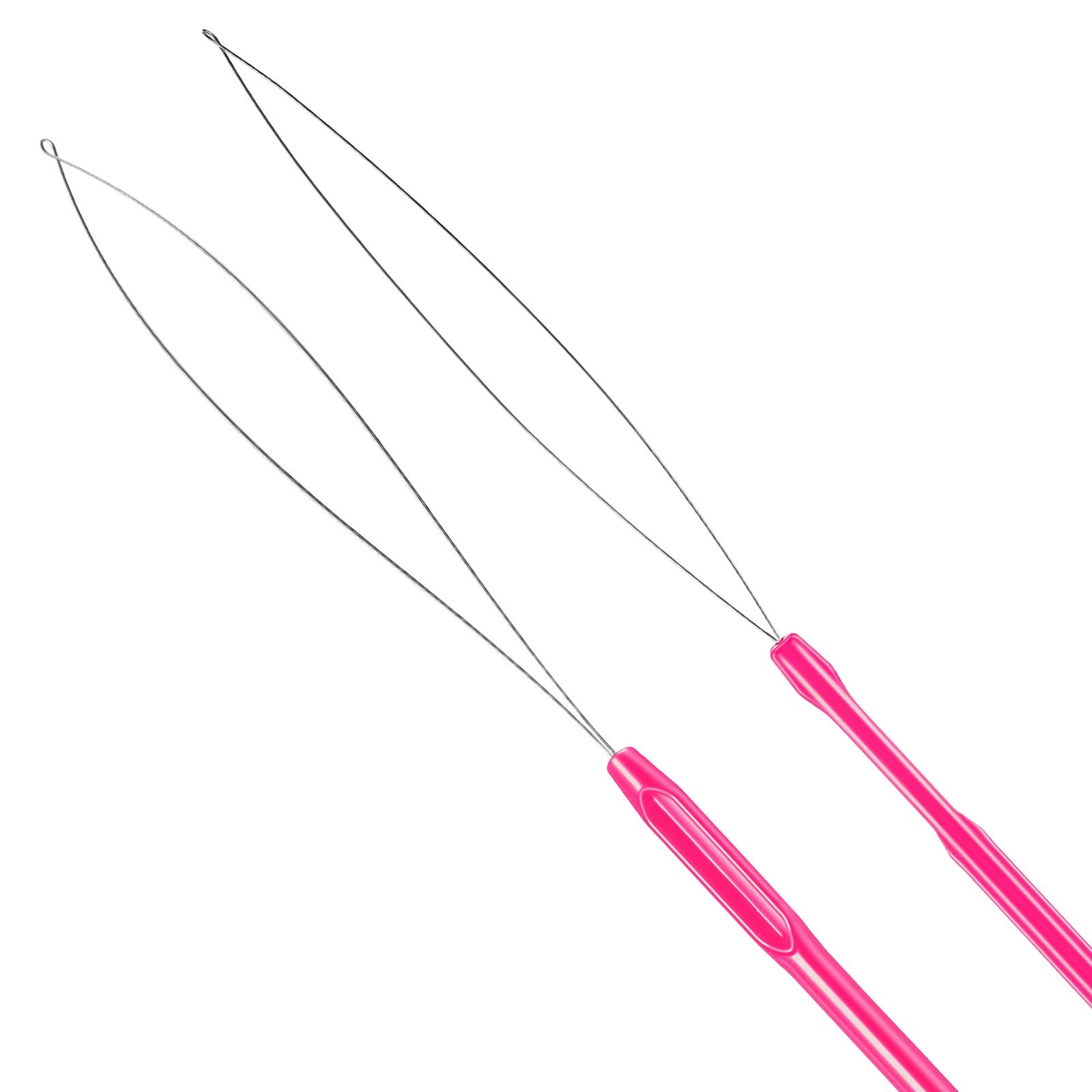 Zonon aguja bucle extensiones rosado facilita pasar cabello con precisión