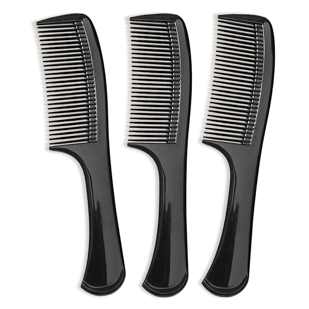 Peine Zoolinn de tres piezas, dientes anchos, desenreda cabello grueso sin tirar.