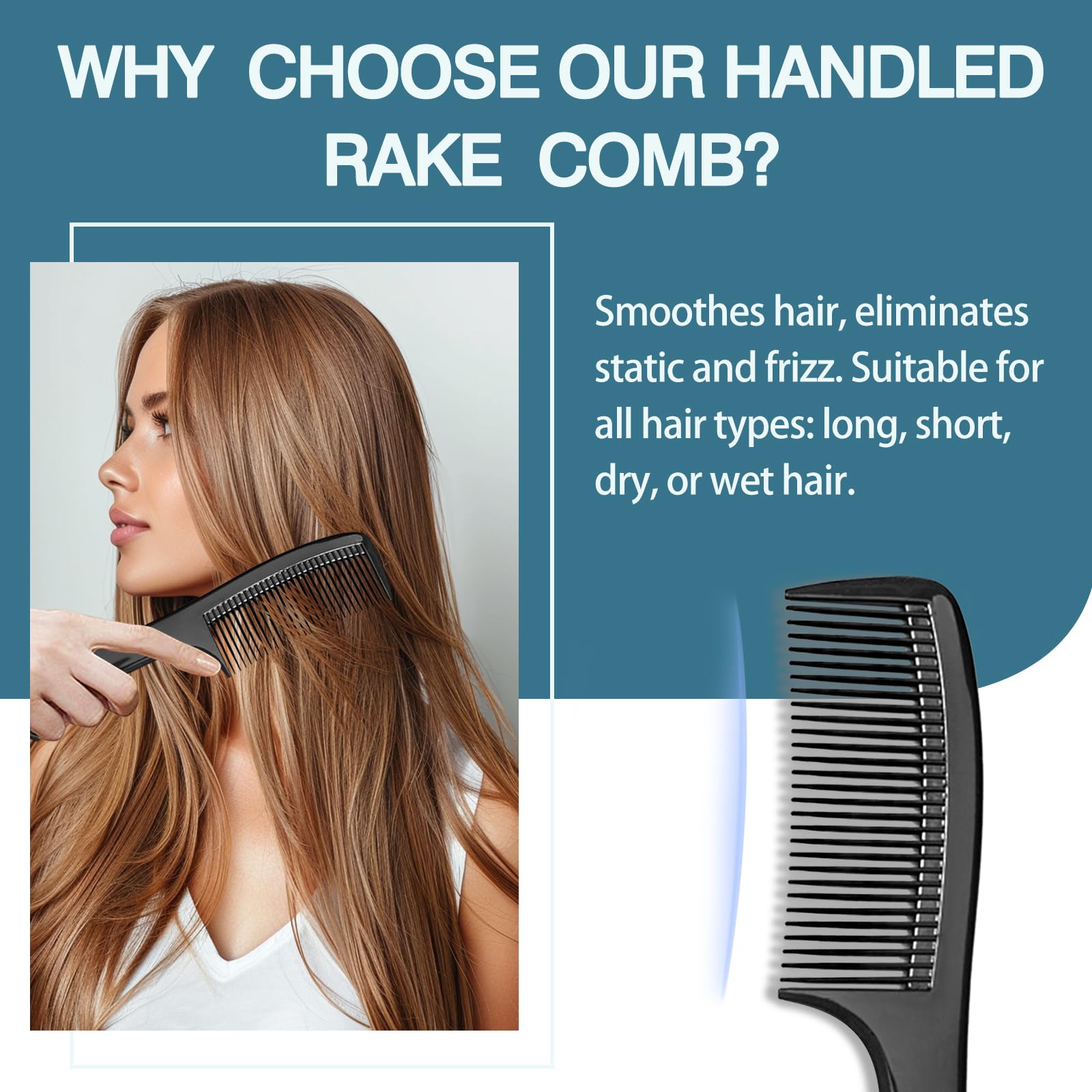 Peine Zoolinn para cabello medio y grueso, versátil para hombres y mujeres.