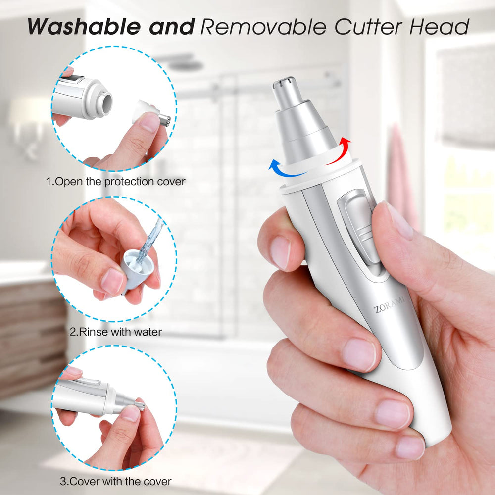 ZORAMI quiet-operation closeup highlights discreet, low-noise grooming.