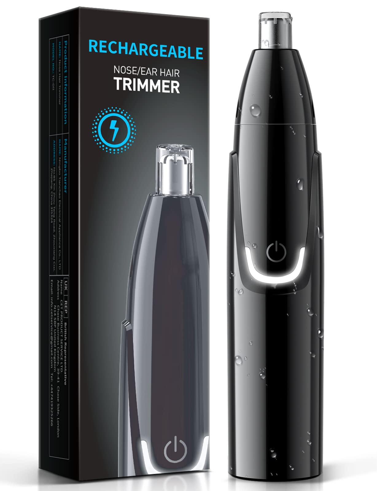 ZORAMI rechargeable ear and nose trimmer package for easy grooming on the go