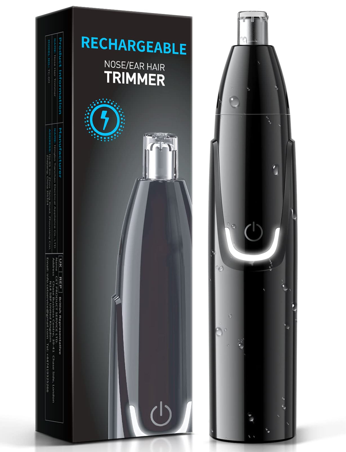 ZORAMI rechargeable ear and nose trimmer package for easy grooming on the go
