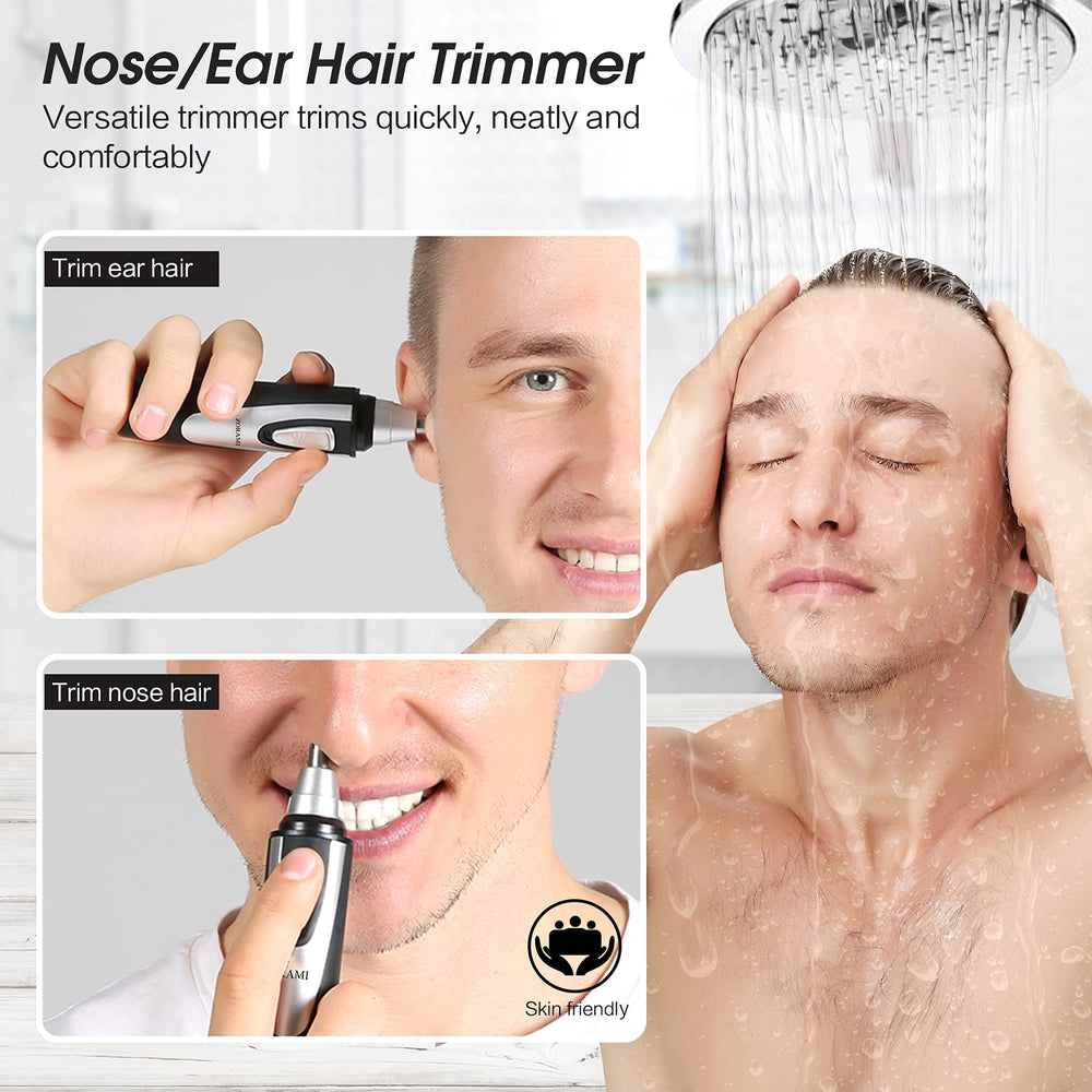ZORAMI trimmer dual-edge blades ensure precise, comfortable grooming without pulling.