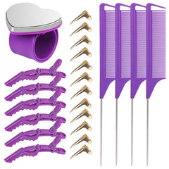 Zorliton hair selecting rings on thumb for precise parting and clean sections