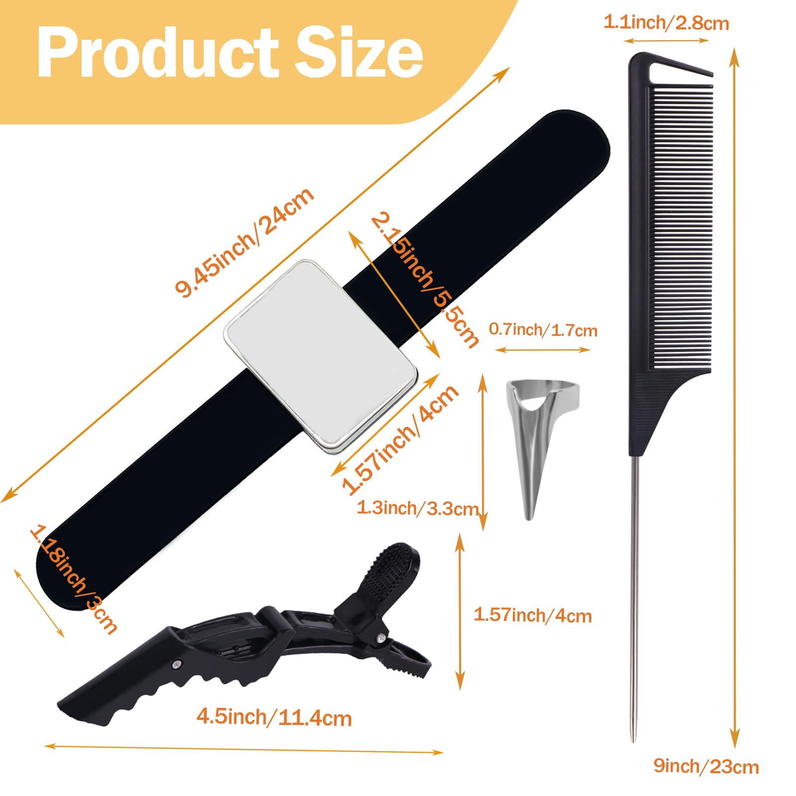Zorliton magnetic wrist pin holder showing easy reach during styling