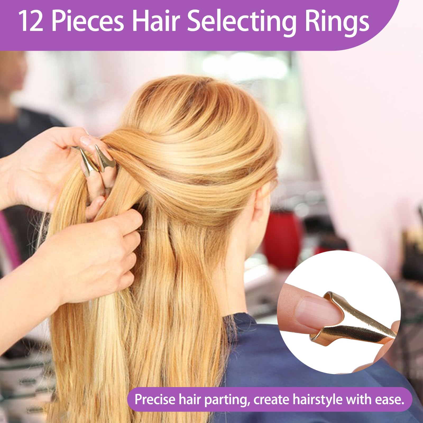 Zorliton rat-tail combs detangling hair with smooth precision