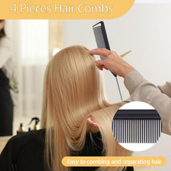 Zorliton rat-tail combs gliding through hair for detangling