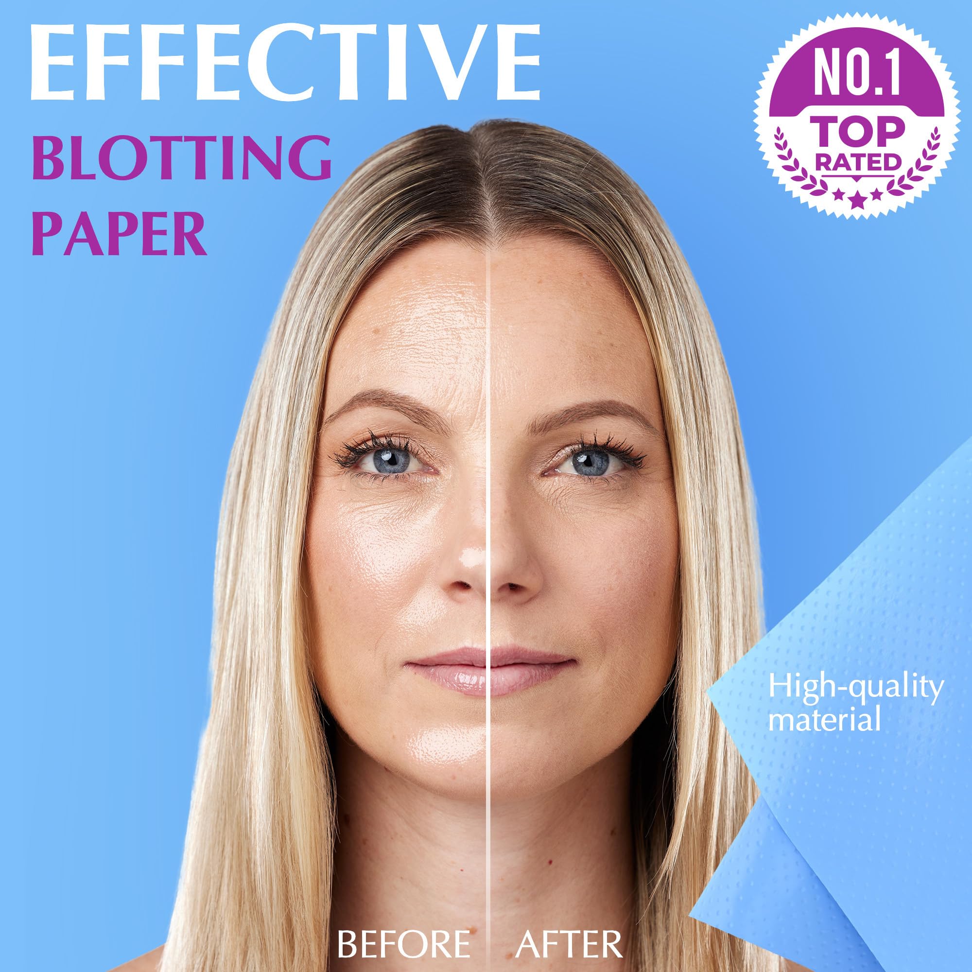 Soft, silky blotting paper from Zorom's absorbs oil without tugging