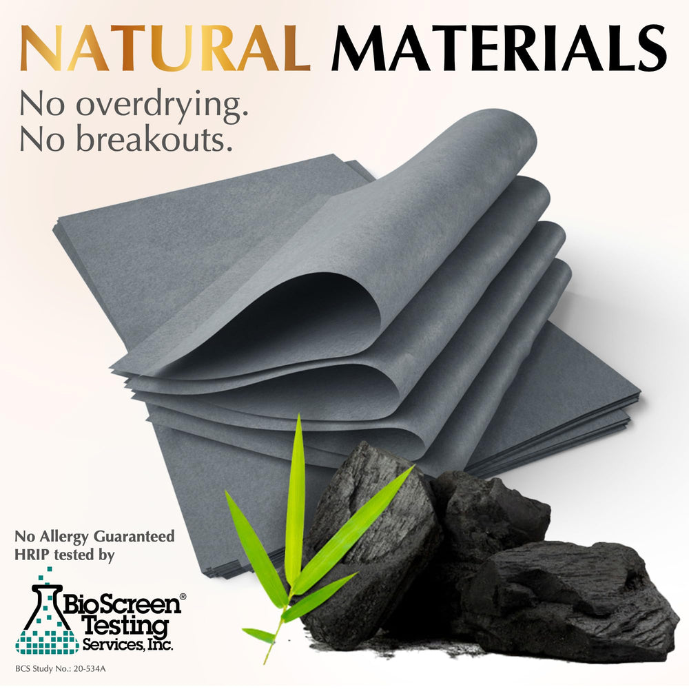 Sheet absorbs oil while leaving the skin refreshed