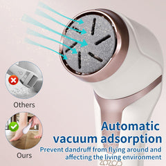 ZOZOO rechargeable battery powers cordless foot care sessions.