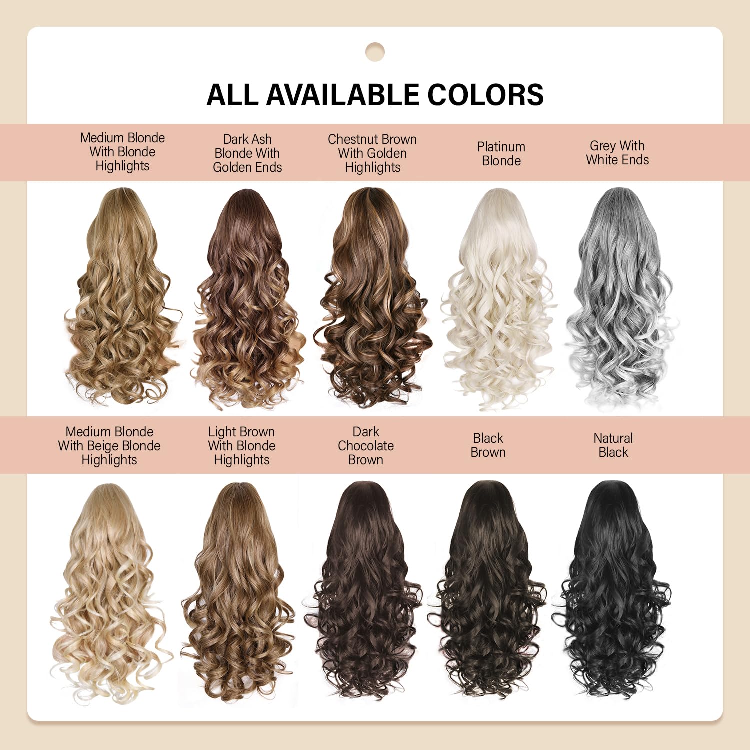 ZQIAN BEAUTY clip-on ponytail extension worn for instant transformation.