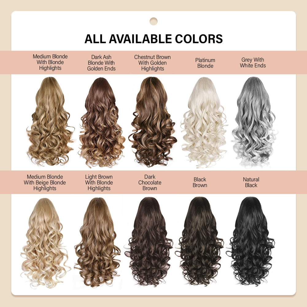 ZQIAN BEAUTY clip-on ponytail extension worn for instant transformation.
