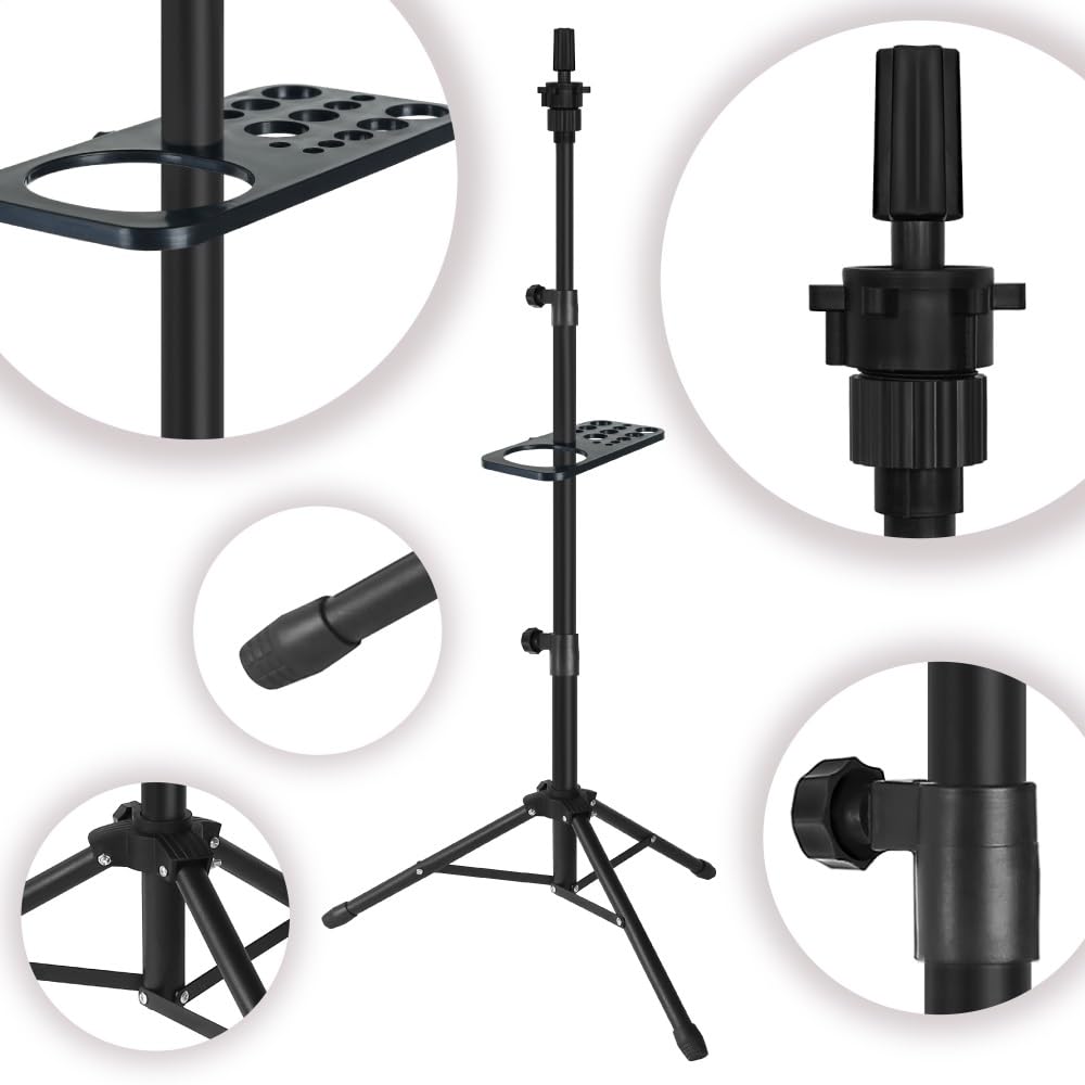 ZQIAN BEAUTY adjustable height up to 50 inches suits varied head sizes and techniques.
