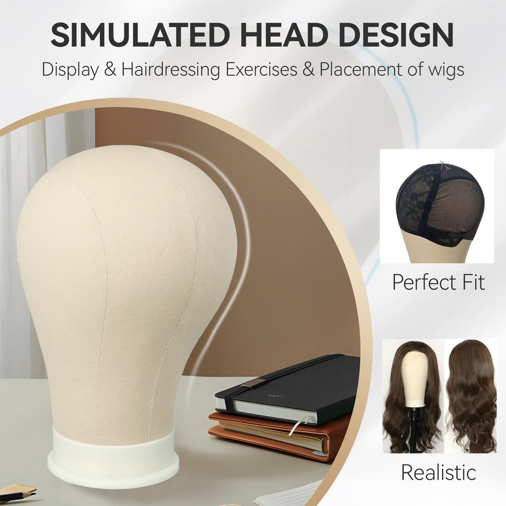 ZQIAN BEAUTY canvas wig head side angle for precise styling.