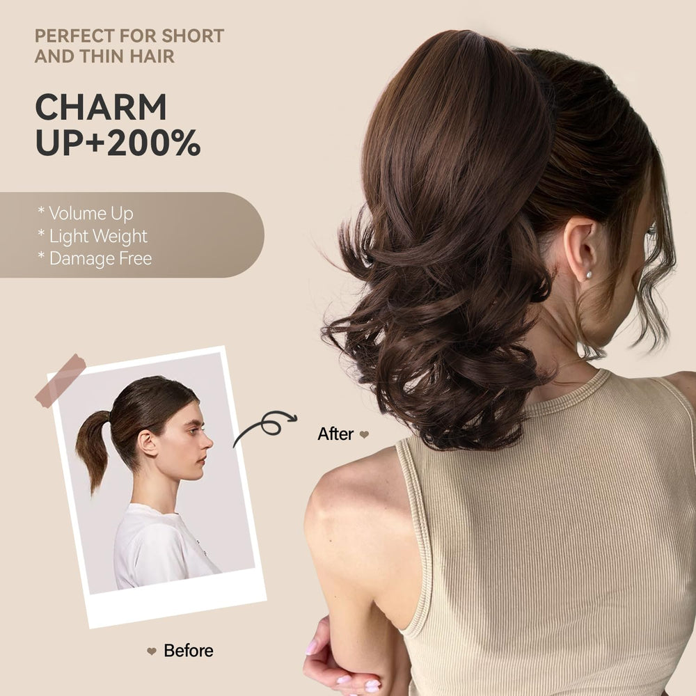 ZQIAN BEAUTY claw-clip ponytail extension attaches in seconds