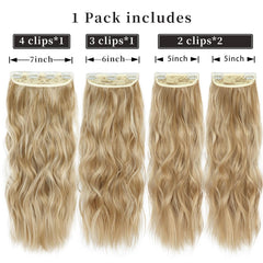 ZQIAN BEAUTY close-up of the weft with four clips for secure attachment