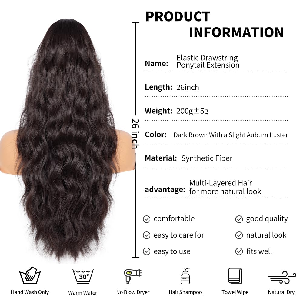ZQIAN BEAUTY 26-inch ponytail on-stage look for events and daily styling.