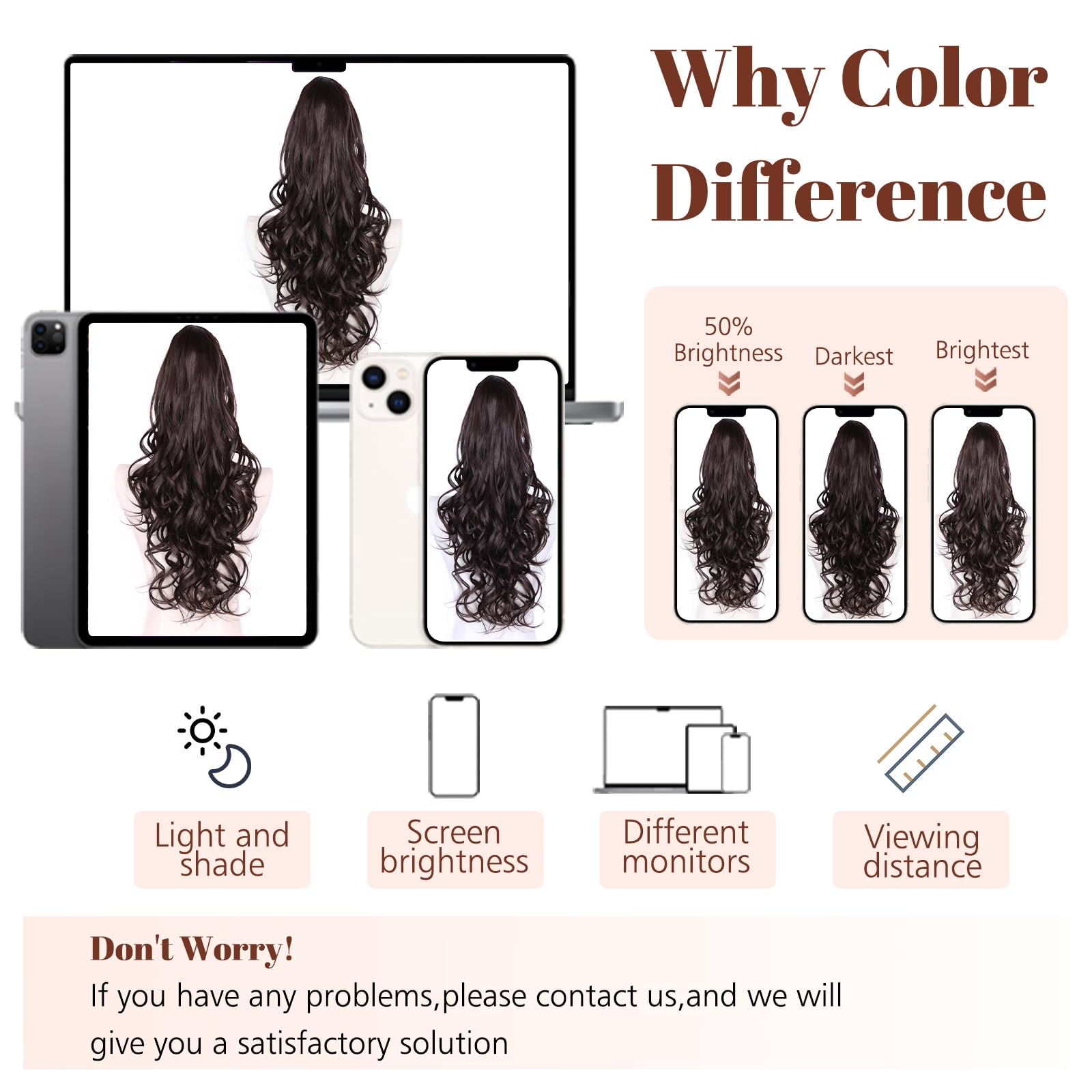 ZQIAN BEAUTY easy-care synthetic fibers resist tangling after styling.