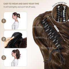 ZQIAN BEAUTY heat-resistant fibers keep shine while styling without heat damage.