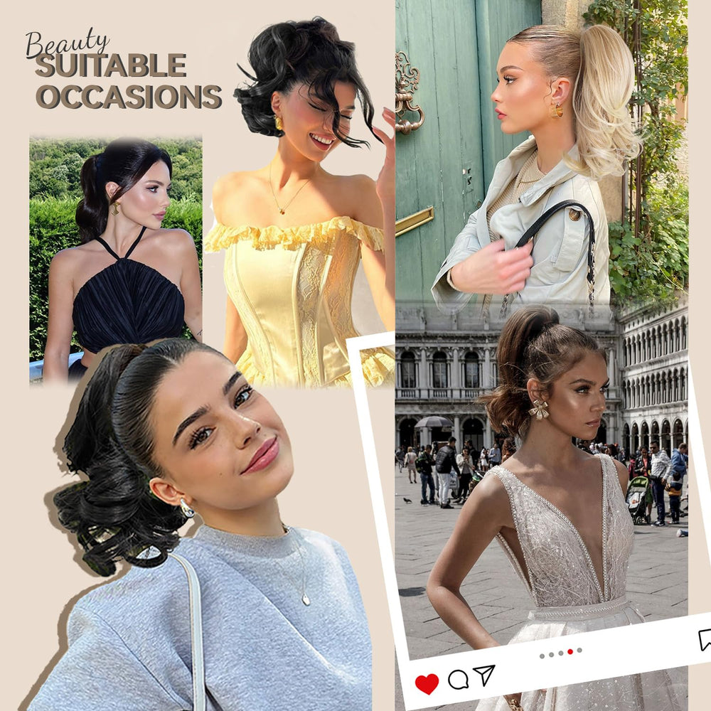 ZQIAN BEAUTY natural-looking ponytail blends with medium-thin hair