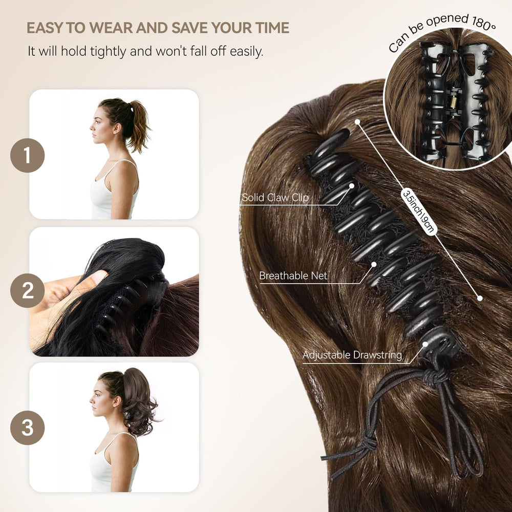 ZQIAN BEAUTY synthetic hair ponytail offers lightweight daily wear