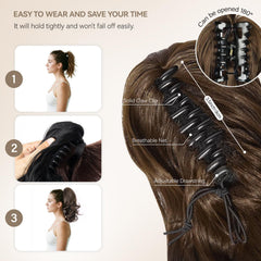 ZQIAN BEAUTY synthetic hair ponytail offers lightweight daily wear