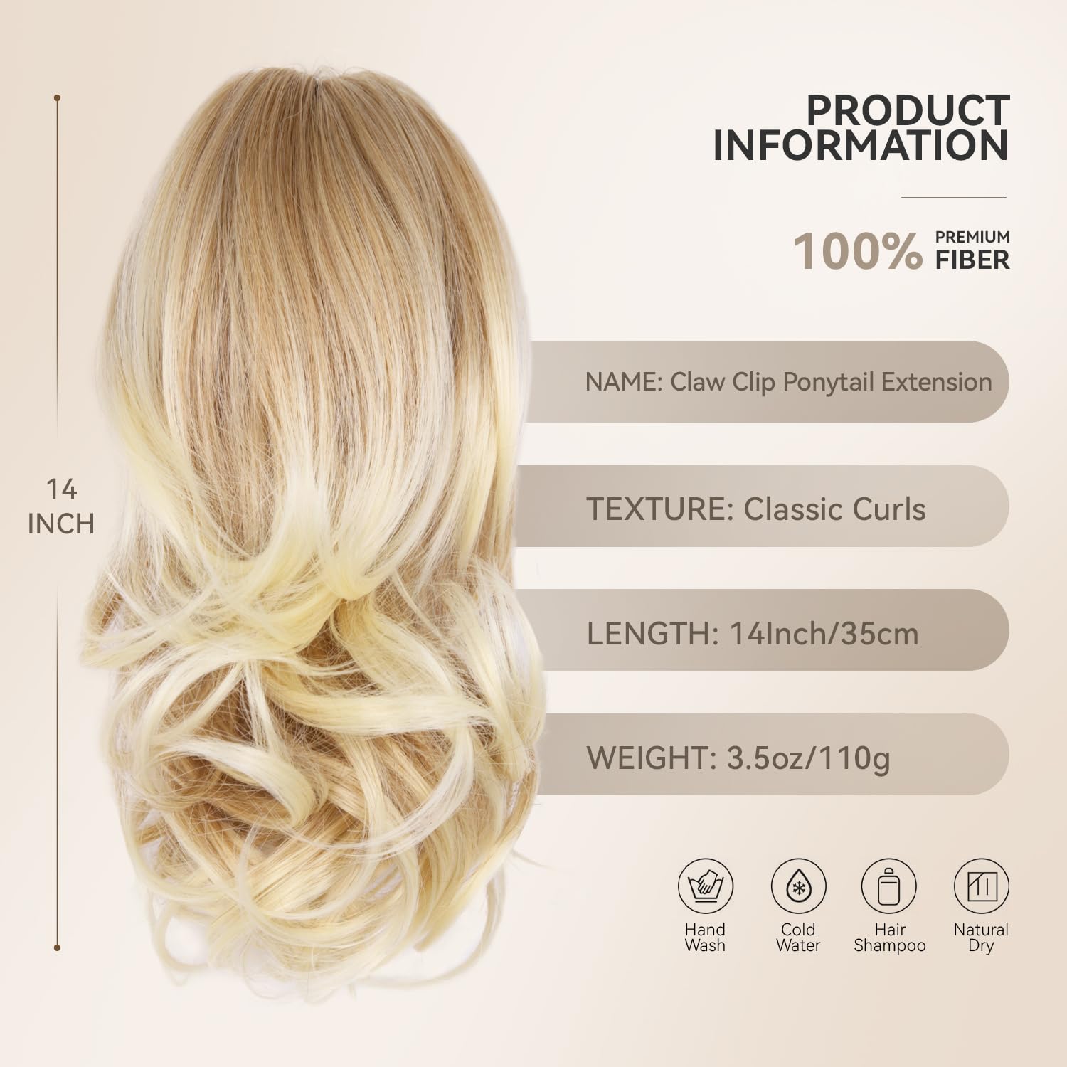 ZQIAN BEAUTY wavy ponytail extensions blend naturally for ready-to-go glamour.
