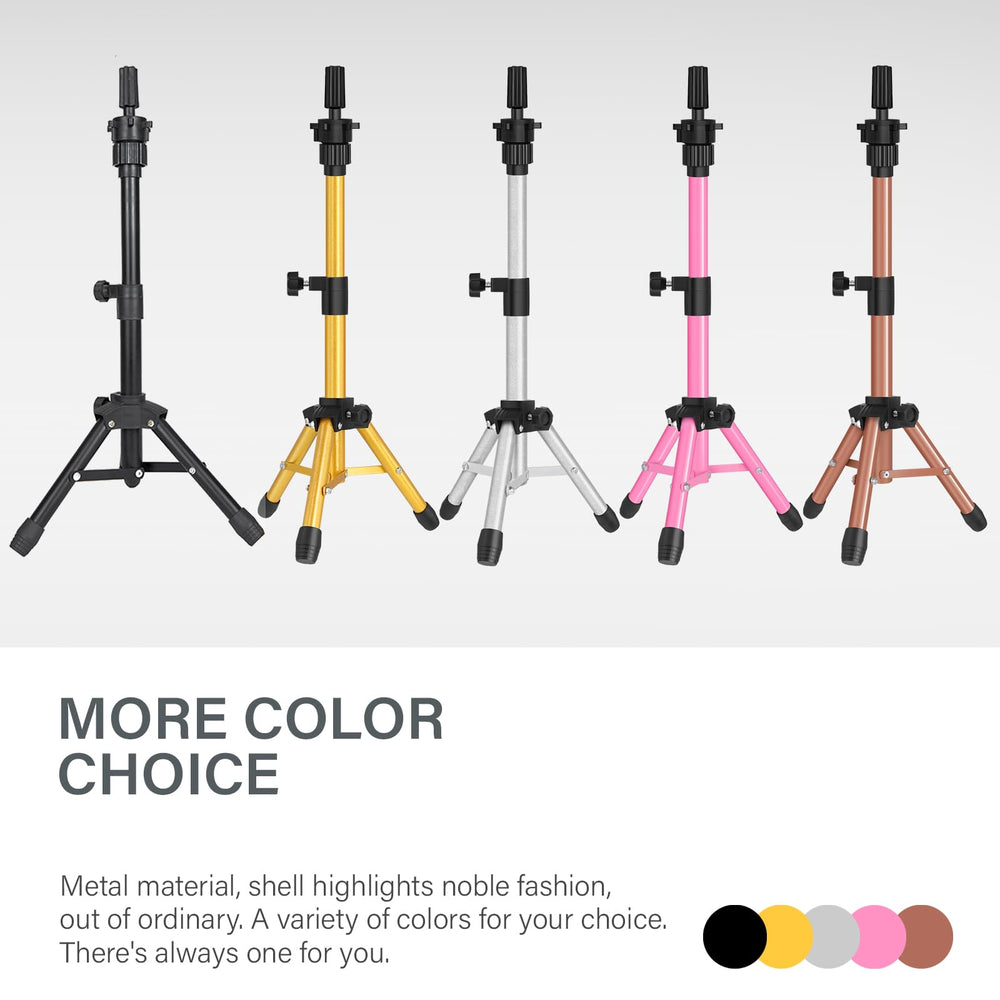 ZQIAN BEAUTY wig stand on table helps display training heads.