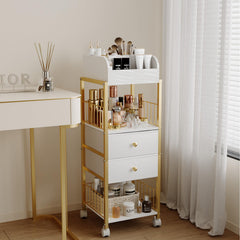 ZQUYAJ makeup organizer cart front view showing drawers and compartments