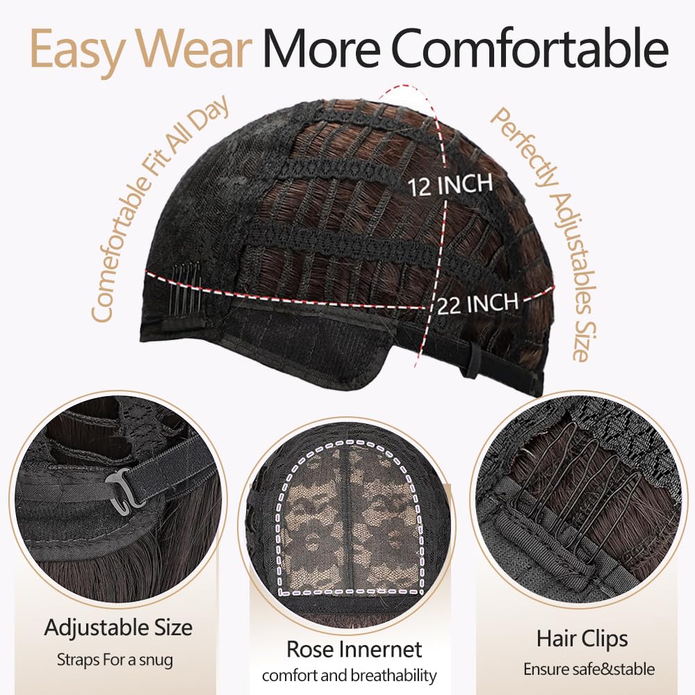 ZRLK adjustable straps and clips securing wig for active days.