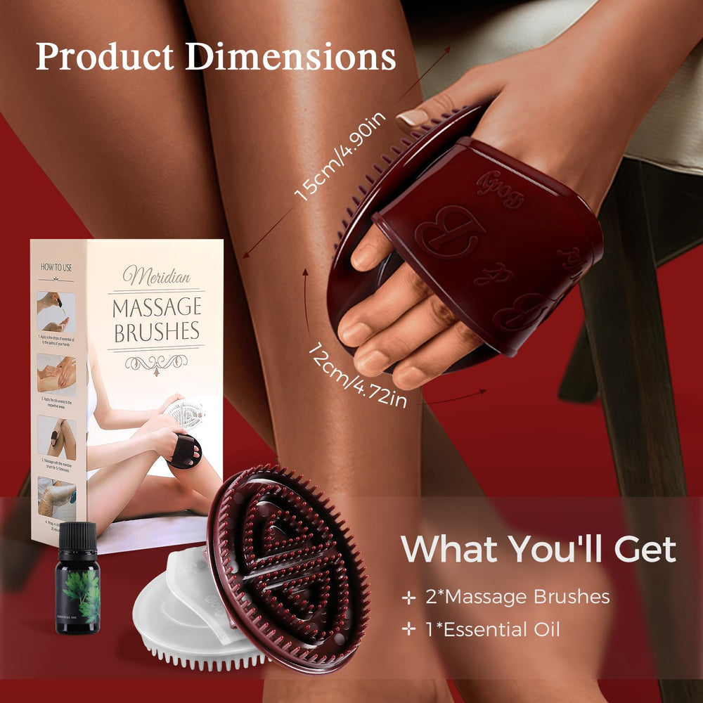 Zrpot Meridian Brush on abdomen for body relaxation and contour support