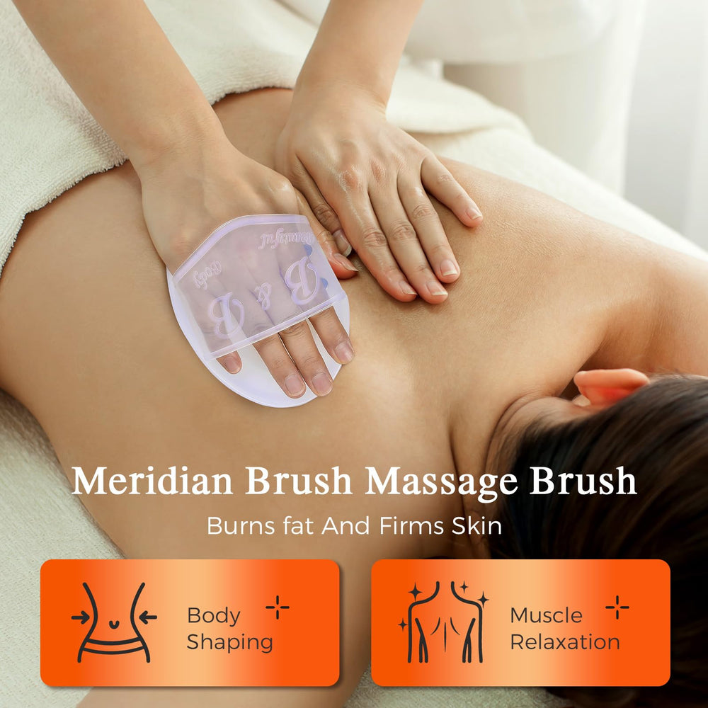 Zrpot Meridian Brush used on back for full-body relaxation