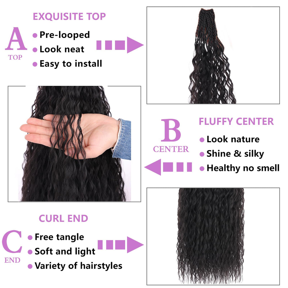 ZRQ lightweight crochet hair provides comfortable all-day wear.