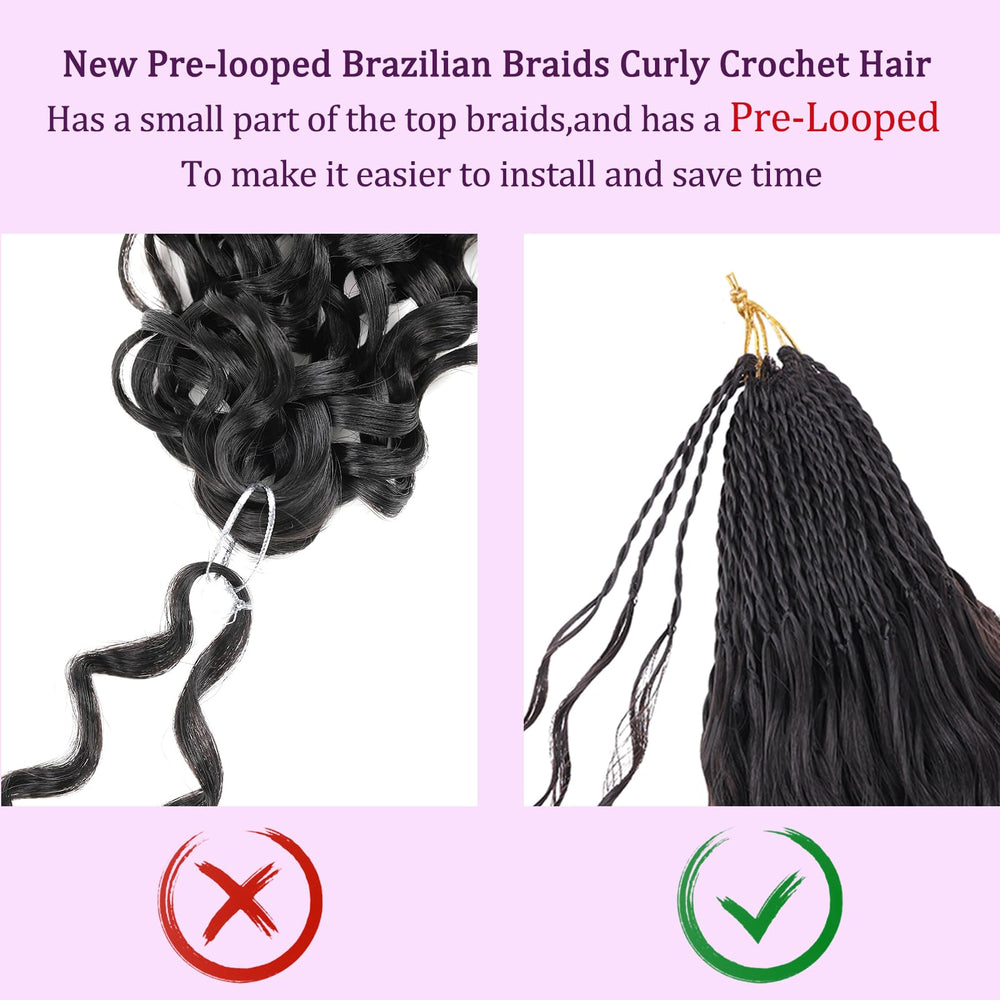 ZRQ pre-looped braids crochet hair assembly tips for quick installation.